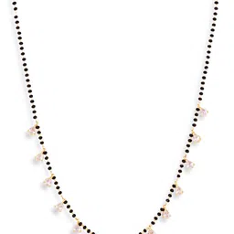 ABDESIGNS Gold-Plated AD Studded & Beaded Mangalsutra image 3