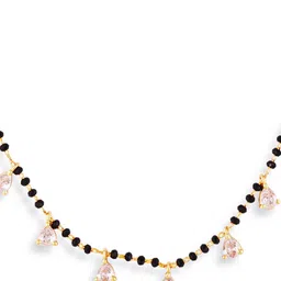 ABDESIGNS Gold-Plated AD Studded & Beaded Mangalsutra image 5
