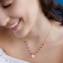 AIKA BY MINUTIAE Rose Gold-Plated Mangalsutra image 4