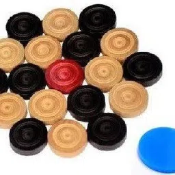 hindustansports Wooden Carrom Coins Carrom Pawns (Pack of 20) Carrom Pawns-picture-18