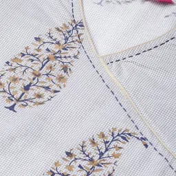 Varanga Women Grey & Golden Angrakha Printed Kurti with Sharara image 2