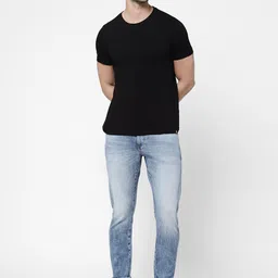 Wrangler Men Blue Skanders Slim Fit Low-Rise Heavy Fade Stretchable Jeans image 3