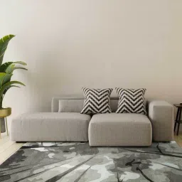 obeetee Grey Abstract Wool and Cotton 4 ft x 6 ft Hand tufted Carpet-picture-35