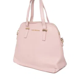 Lino Perros Pink Solid Handheld Bag with Detachable Sling Strap image 3