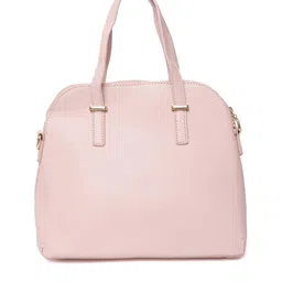 Lino Perros Pink Solid Handheld Bag with Detachable Sling Strap image 4