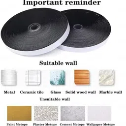 bharatdecors Self Adhesive Hook & Loop Tapes White (8M Hook+8M Loop) 20mm Width to Organize Stick-on Velcro-picture-22