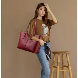 musarrat collection Maroon Women Hand-held Bag Handbag image 2