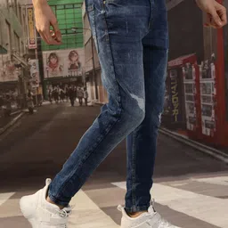 Highlander Men Super Skinny Fit Heavy Faded Highly Distress Stretchable Jeans image 2