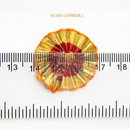 sharum crafts 3CM Gota Patti Flowers Craft Making (Red Gold) 100 Pieces image 2