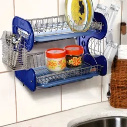 amol Utensil Kitchen Rack Premium Stainless Steel Dish / Utensils Stand / Kitchen Organizers Stand Steel, Plastic-picture-21