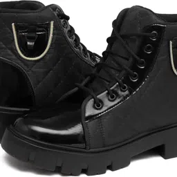pos planet of shoes Rolf Black Synthetic Leather Boots for Men's Boots For Men image 4