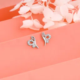 giva 925 Silver Love Like A Butterfly Studs|Lifetime Plating|6 Month Warranty Zircon Silver Stud Earring-picture-11