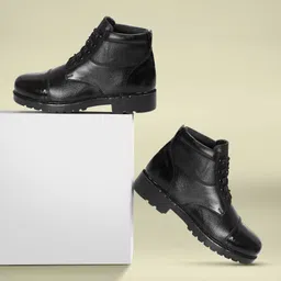 namit DMS Police NCC Army Military Tsf D.B. Boots Boots For Men (Black) Boots For Men image 1