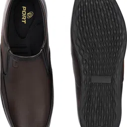port Men's Brown Lightweight Comfortable Extra Soft / DR Soft Formal Shoes Slip On For Men image 5