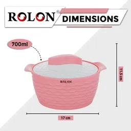 rolon 1150 Waves 800 Casserole|Blue 700 ml Capacity Serve Casserole image 4