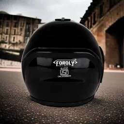 foroly Fighter All Black ABS Material with Black PC Visor PZ3 Motorbike Helmet image 3