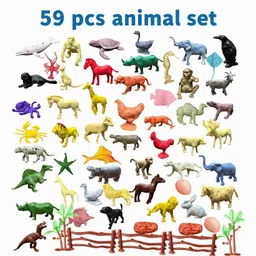 chutti toys 59 Pcs Small Animal Toys for Kids with Farm, Wild, Birds, Dinosaurs, Sea Animals-picture-11