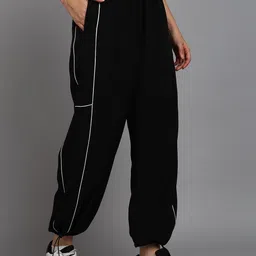 hrx by hrithik roshan Women Solid Black Track Pants image 2
