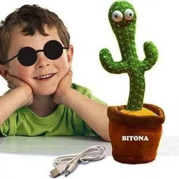 Cactus Toy For Kids With LIght light And Music With Usb Cable Talk And Dancing-image-31