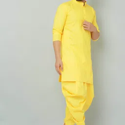 tsarina Men Cotton Blend Kurta Dhoti Pant Set image 3