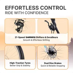 urban terrain UT6000A29 Alloy MTB Cycles Shimano Geared for Men with Dual Disc Brake 29 T (inch) Road Cycle image 3