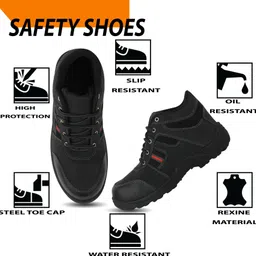 elecant Steel Toe Synthetic Leather Safety Shoe image 3