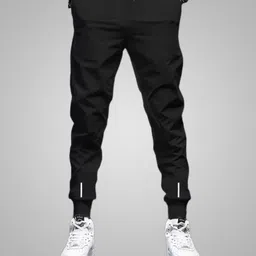 reya Men Solid Black Track Pants-picture-16