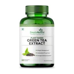 Simply Herbal Green Tea Extract Capsules For Fat Loss & Stronger Immunity - 60 Capsules image 1