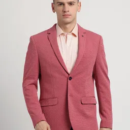 turtle Men Self Design Single Breasted Casual Blazer-picture-28