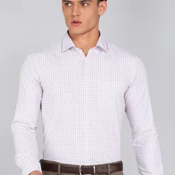 park avenue Men Slim Fit Checkered Formal Shirt-picture-18