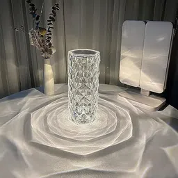 decoreka Crystal Diamond Table Lamp Color Changing, Touch Control Creative Rose LED Night Lamp image 4
