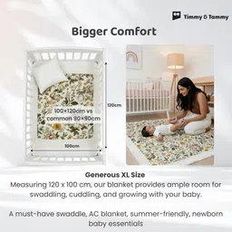 timmy & tammy Floral Crib Dohar for Mild Winter image 3