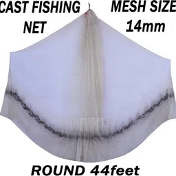 purkait fishnet Hand throwing castnet 14mm 3.5kg 10.5ft height 44ft round good looking Fishing Net image 2