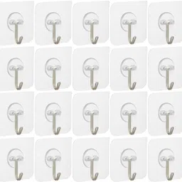 hi-hope Self Adhesive Nail Hook for Hanging Photo Frame, Home and Bathroom Accessories Hook 20-picture-12