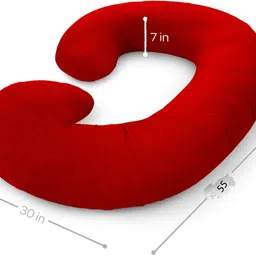 wild mint Premium quality C Shaped Microfibre Solid Pregnancy Pillow Pack of 1 image 5