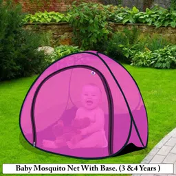 bergojewels Polyester Adults Washable Kids Baby Mosquito Net with base Mosquito Net Polyester Washable Kids Mosquito Net image 1