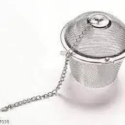 om ji dwarka Stainless steel Teapot Green tea filter coffee mesh ball infuser (Basket) Tea Strainer image 1