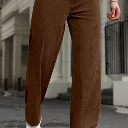 rajovati Men Loose Fit Brown Viscose Rayon Trousers image 4
