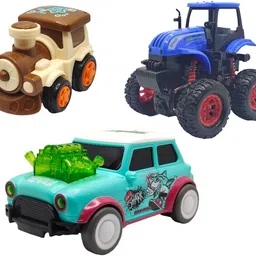 vaniha Unbreakable Four-Wheel Drive Friction Powered Diecast Toy Set-C104-picture-16