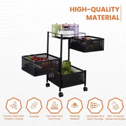 shaqraa Fruits/Vegetables Kitchen Rack Iron image 3