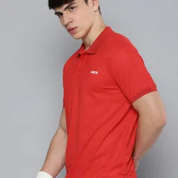 HRX by Hrithik Roshan Brand Logo Polo Collar T-shirt image 3