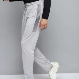 Alcis Men Grey Solid Slim Fit Mid-Rise Regular Track Pants image 2