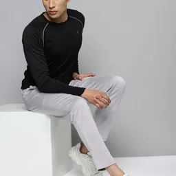 Alcis Men Grey Solid Slim Fit Mid-Rise Regular Track Pants image 4