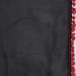 Inddus Women Black Floral Printed Regular Kurta with Trousers & With Dupatta image 4