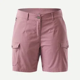 Women Travel Cotton Cargo Shorts Pink-image-30