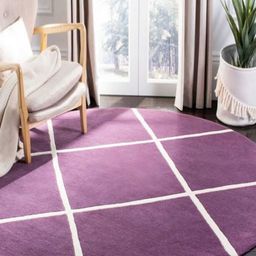 Safiya Carpet Purple Geometric Hand-Tufted Woollen Carpets-picture-22
