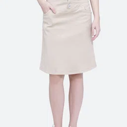 FCK-3 A-Line Knee Length Flared Skirts-picture-55
