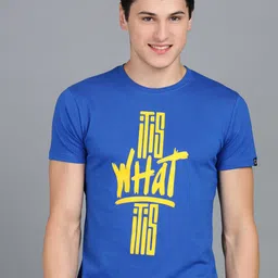 Urbano Fashion Typography Printed Bio Finish Slim Fit Pure Cotton T-shirt-picture-36