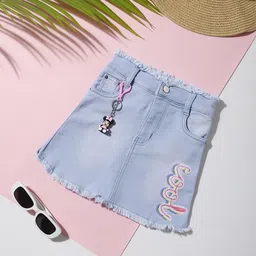 Macwin Girls Washed Denim A-Line Skirt-image-43