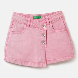 United Colors of Benetton Girls Pure Cotton Straight Mini Skirt-picture-44